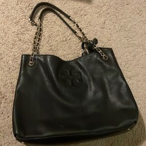 Black with gold hardware Tory Burch Tote bag